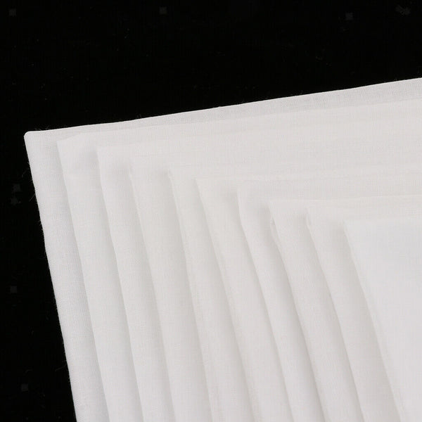 10Pcs Washable Solid Cotton Women Men's Handkerchiefs Pocket Square Hanky