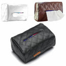 Car Seat Back Type Interior Portable Fashion Leather Brown Tissue Box