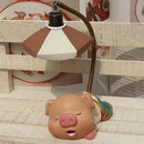 Pig Cartoon Leds Folding Battery Powered Reading Desk Table Bedside Lamp Li