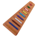 Montessori Bead Bar 1-10 Bead Stair with Tray + 10Pc 10 Beads Math Teaching