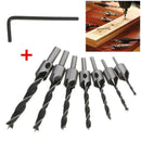 7Pcs High Speed Steel Drill Bit Set Screw Woodworking Chamfer Tool 3-10MM new