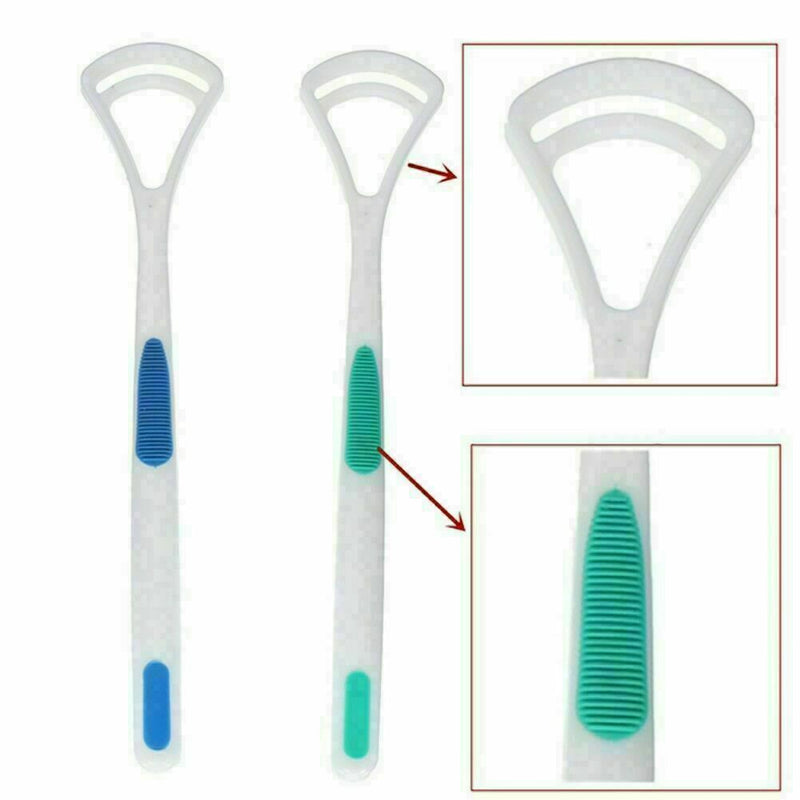 2pcs Plastic Tongue Tounge Cleaner Scraper Dental Care Mouth Oral Tools Hyg W7S8