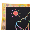 A4 DIY Scraping Drawing Card Single Side Children Painting Card Paper w/Pen