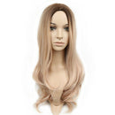 Ash Blonde High Density Temperature Synthetic Wig For Black/White Women Glu