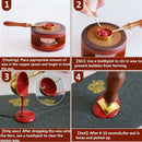 Wax Seal Warmer Wax Seal Furnace Stove Pot with Melting Spoon Kit Wax Beads