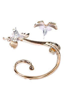 Womens Butterfly Rhinestone Cuff Clip Ear Stud Earrings Jewelry