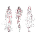 Fashion Ruler Fashion Line Drawing Human Dynamic Template for Cloth Renderin Nw