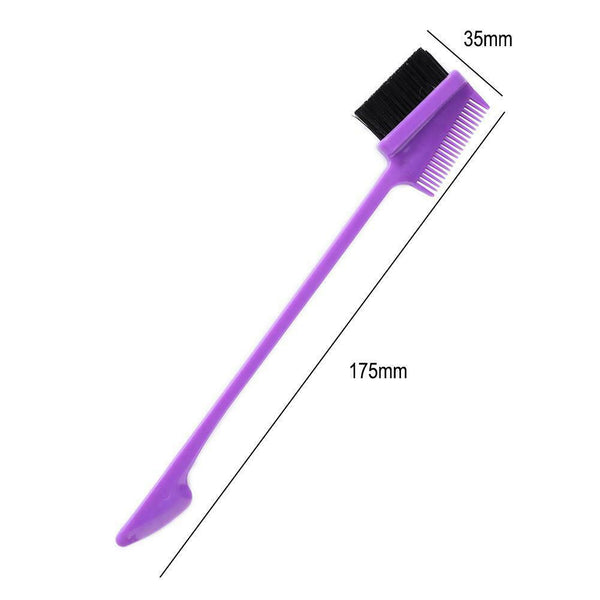 Double Sided Edge Comb Beauty Hair Styling Salon Hairdressing Tool (Purple) A#S