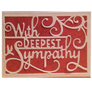 Cutting Dies Craft DIY decoration Holiday greetings "with deepest sympathy"  LJ
