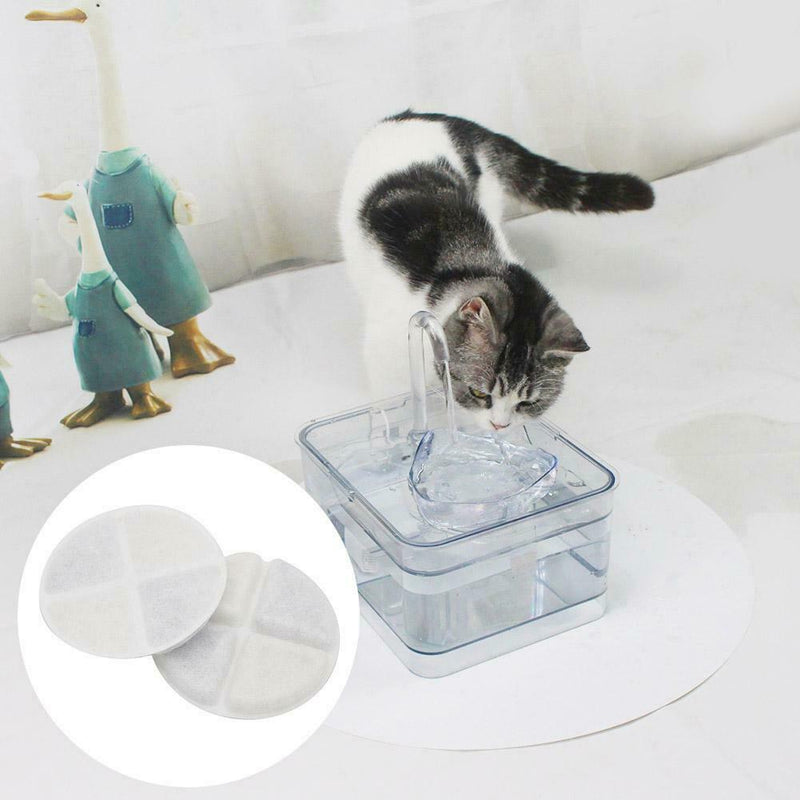 2PC Cat Dog Automatic Electric Water Drinking Fountain Dispenser Filter Cotton