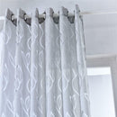 Pair Window Curtain Sheer Voile Tulle Curtain Grey 100x250cm