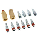 12x Female Male Brass Quick Release Disconnect Coupler Plug 1/4" NPT Tools