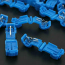 100pc Insulated 16-14 AWG T-Taps Quick Splice Wire Terminal Connectors Kit BLUE