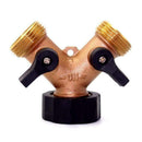 2 Way Y Shape Pipe Connector, ID 19MM Complete Copper Valve Garden Hose Spl W8C2