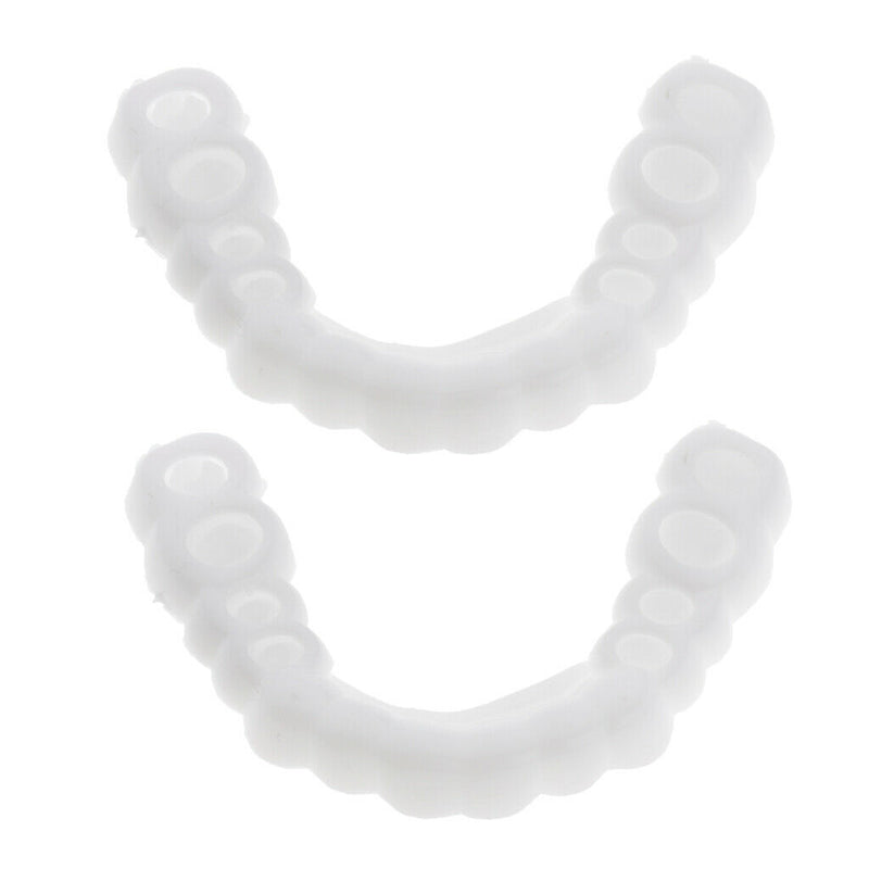 2 x Smile Teeth Cosmetic Veneers Comfort Flex Cosmetic Teeth Cover, White Shade