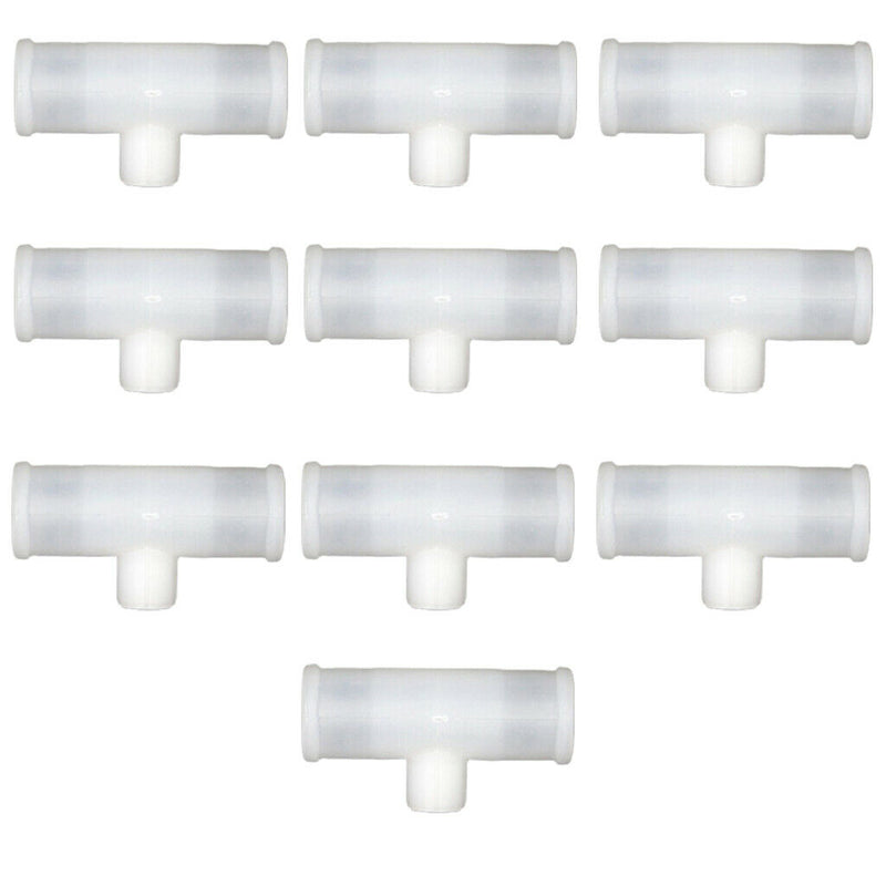 10pcs/set 3/4" PVC  Tee Fittings Joints for Treaded Chicken Nipples
