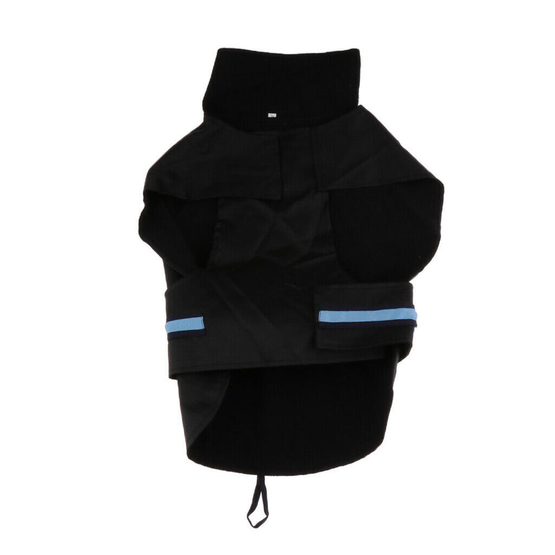 Pet Dog Waterproof Clothes with LED Luminous Strip Reflective Coat Black XL