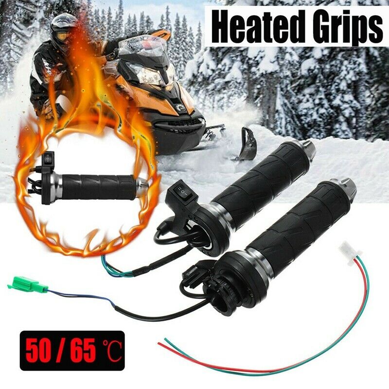 22Mm 7/8 Motorcycle Electric Heated Grips Motorbike Hot Grip Atv Scooter Ha S7P9
