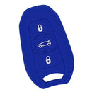 Car Key Protive Cover Holder for BUICK Flip Smart 3 Buttons Remote Key Fob Blue