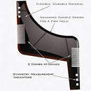 2pcs Beard Shaping Tool Styling Template Stencil Beard Comb for Salon Barber