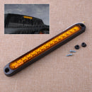 Trailer Truck RV 15-LED 9.8" Amber Sealed Turn Signal Brake Tail Light Bar