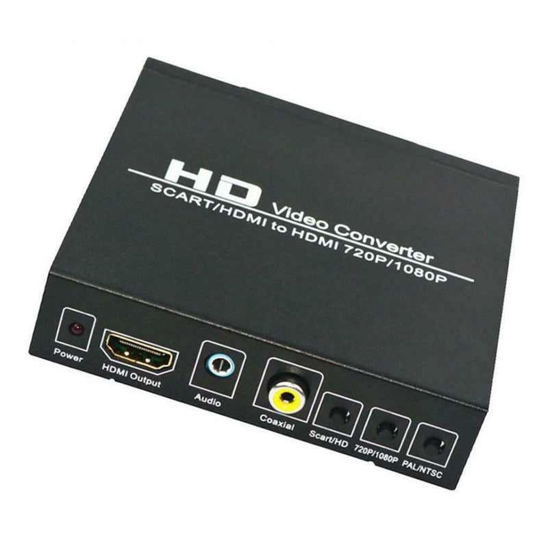 Premium SCART to HDMI Converter Upscaler Support HDMI Connector Output, Metal