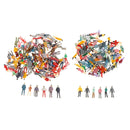 200x Mixed Tiny People Figures Train Railroad Street Scene