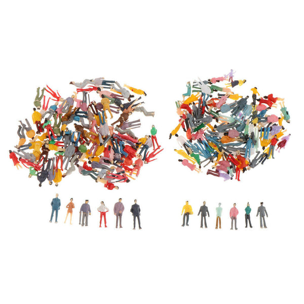 200x Mixed Tiny People Figures Train Railroad Street Scene