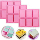 6 Cavity Silicone Rectangle Soap Mould Homemade DIY Mold Making Cake X W7K0