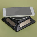 Mini 4 Panels Solar Powered Turn Table Rotary Jewelry Display Stand Black