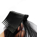Wedding Veil Cathedral Hair Veil with Comb Lace Edge Two Layers Tulle Short