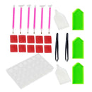 24pcs 5D Painting Diamond Stitch Pen + Glue+ Tray + Tweezers for Arts Crafts
