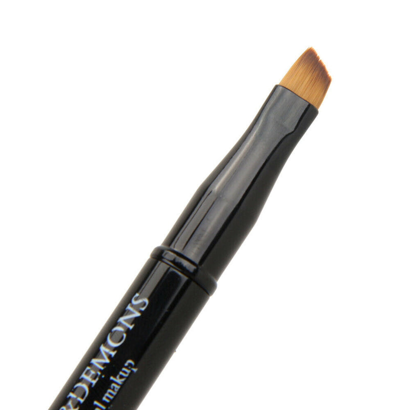 Stylish Black Lip Brush Double-ended Makeup Eyebrow Brush Groomer Tool