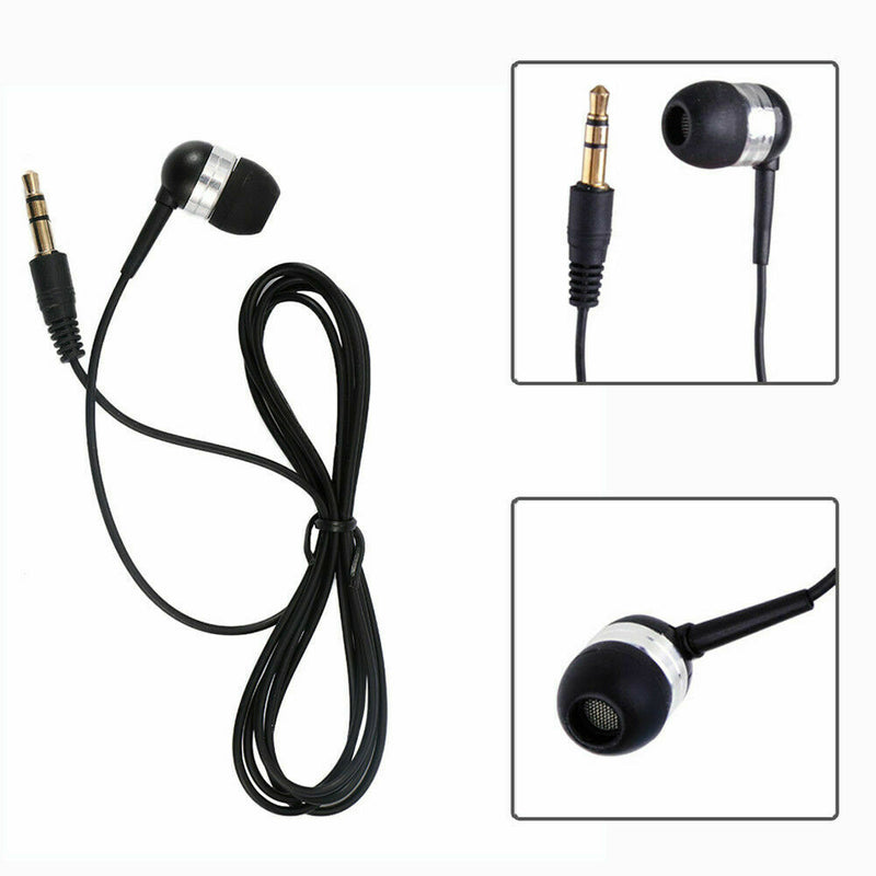 Earphone Universal 3.5mm Single Side Earphone Black Wire Headset For Smart Phone