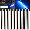 10Pcs 12V LED Strip DRL Daytime Running Lights Fog COB Car Lamp Blue Day Driving
