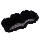 Car Soft Elastic Winter Warm Plush Steering Wheel Cover(Black)