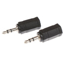2Pcs 3.5mm male to 2.5mm female stereo audio mic plug adapter mini jack ca JR