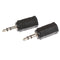 2Pcs 3.5mm male to 2.5mm female stereo audio mic plug adapter mini jack ca JR
