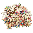 100Pcs/lot Mixed Bulk 2 Holes Butterfly Wooden Sewing Buttons Scrapbooking