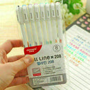 8PCS/Set Cute Korean Stationery Watercolor Pen Gel Pens Set Color Kandelia V1C8
