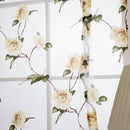 Flower Roman Curtain Window Sheer Balloon Curtain Cafe Kitchen Bedroom