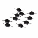 10Pcs 1A 30V DC 250V Black Latching On Off Mini Torch Push Button Switch  Z