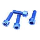 4x Lightweight Montain Bike Water Bottle Cage Holder Bolts Screws Durable Blue