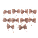 10x Jute Burlap Hessian Flower bow Handmade wedding party decor DIY craft sup 3C