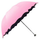 New Lady Princess Magic Flowers Dome Parasol Sun/Rain Folding Umbrella Prai K7G6