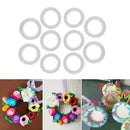 10x White DIY Circle Ring Styrofoam Foam Material for Xmas Art Craft 110mm