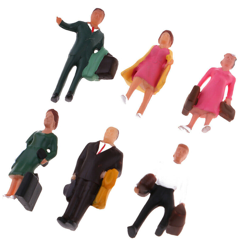 6pcs HO Scale People Miniatures for Sand Table Train Scenery Diorama Layout