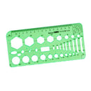 6 Pack Clear Green Plastic Measuring Template Ruler for Home Office and School
