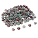100pcs Flower Ceramic Porcelain Loose Beads For Jewelry DIY Crafts Supply