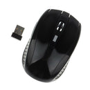 2.4GHz Wireless Optical Mouse USB 2.0 Receiver 6Button 1800dpi for PC Black